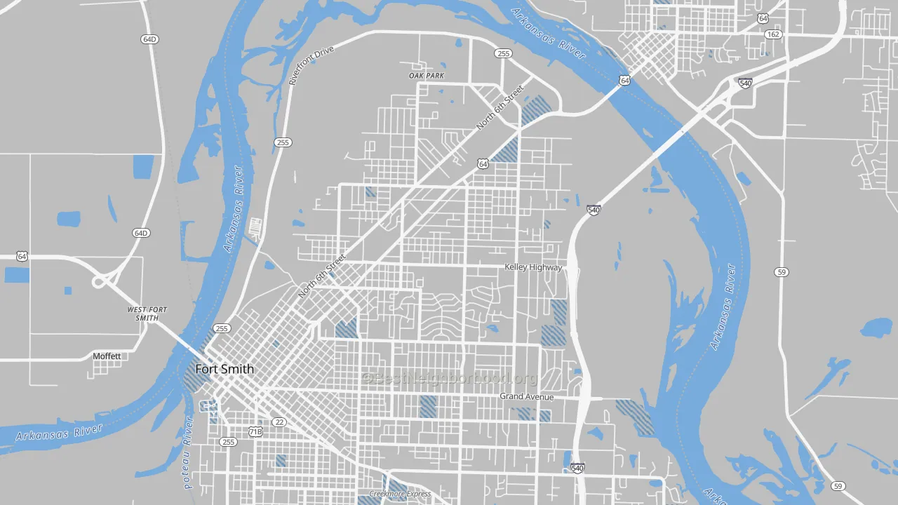 Transit Grade map of 72904, AR