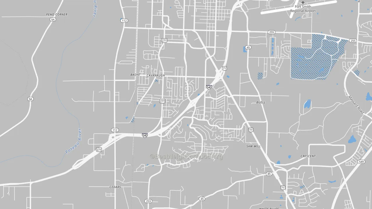 Transit Grade map of 72908, AR
