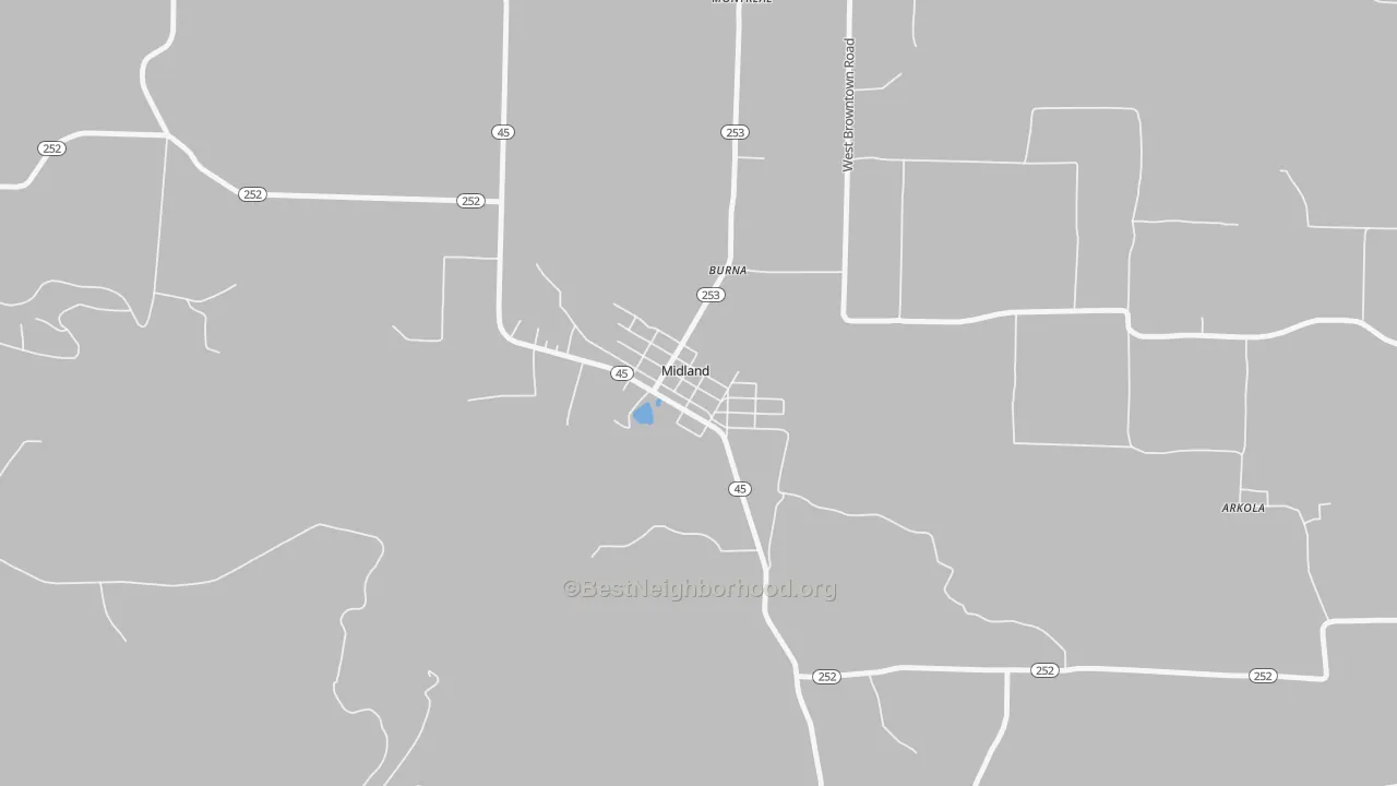 Transit Grade map of 72945, AR