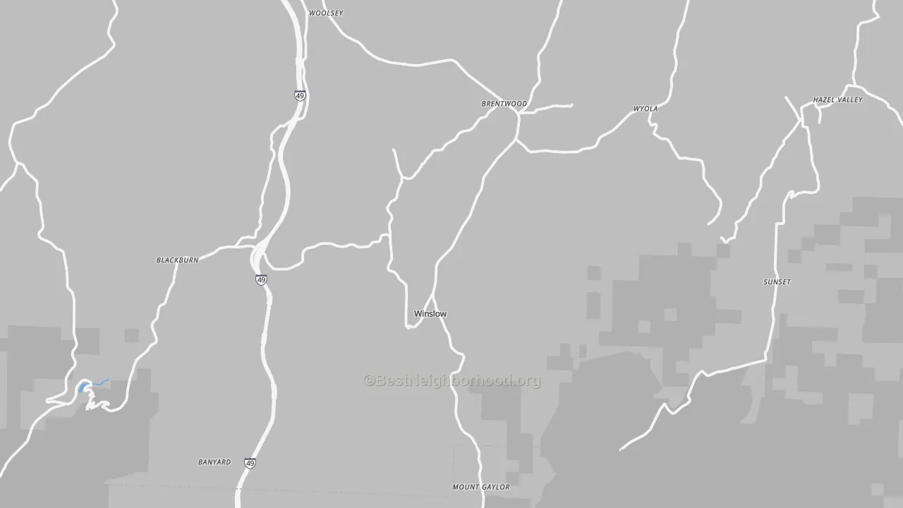 Transit Grade map of 72959, AR