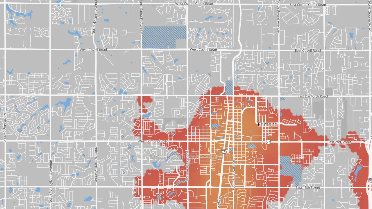 Transit Grade map of 73003, OK