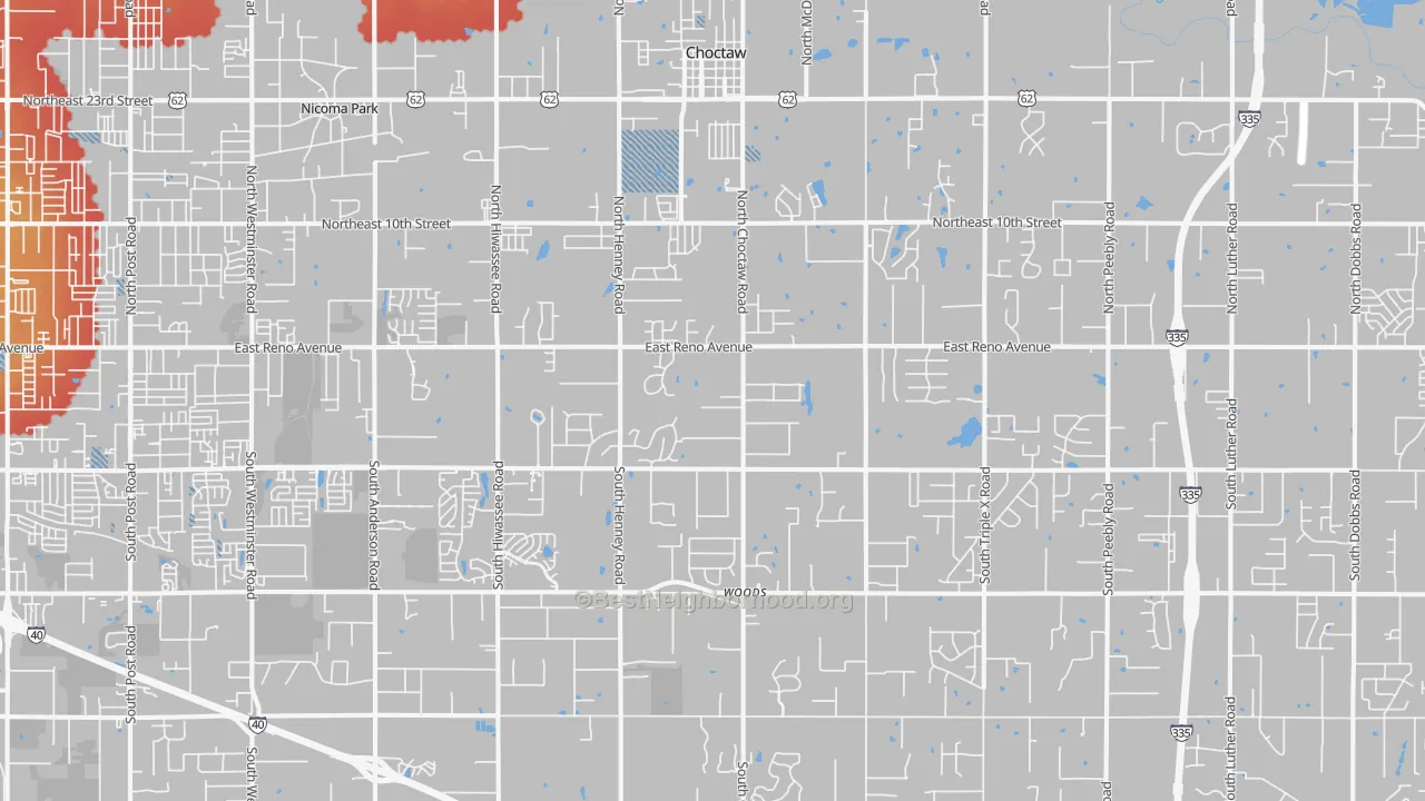 Transit Grade map of 73020, OK