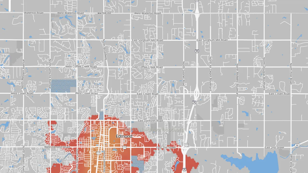 Transit Grade map of 73034, OK