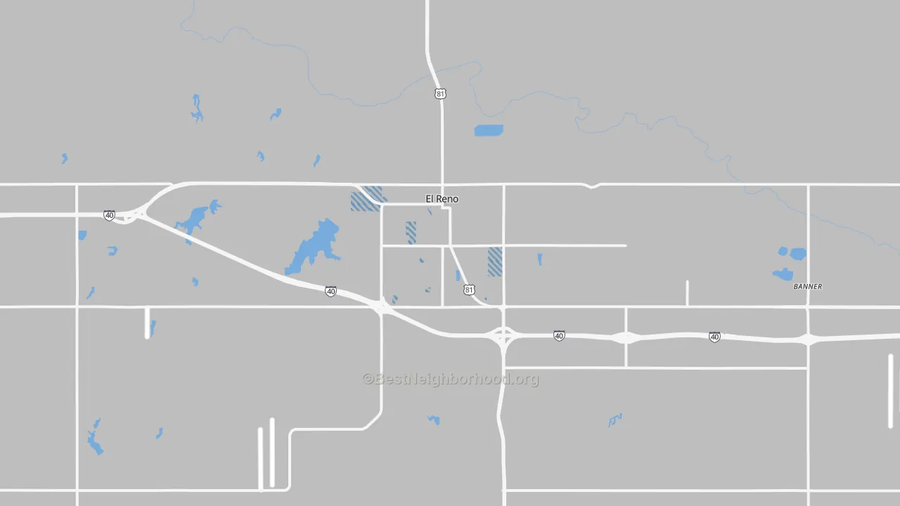 Transit Grade map of 73036, OK