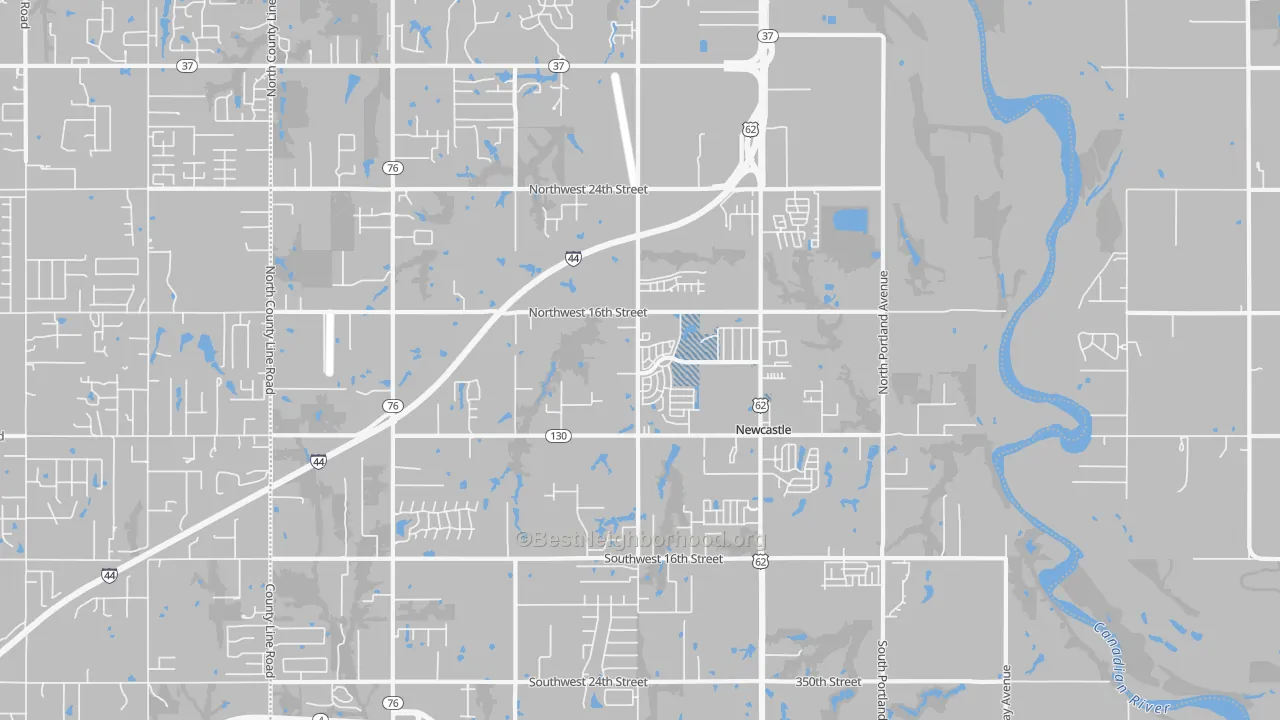 Transit Grade map of 73065, OK