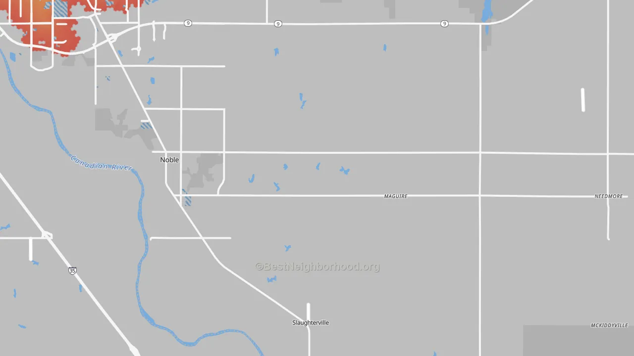 Transit Grade map of 73068, OK