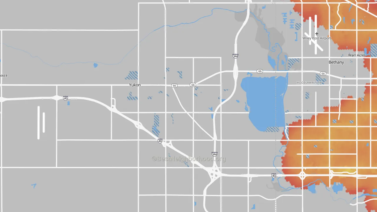 Transit Grade map of 73099, OK