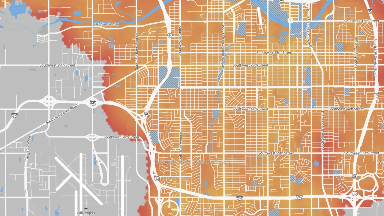 Transit Grade map of 73119, OK