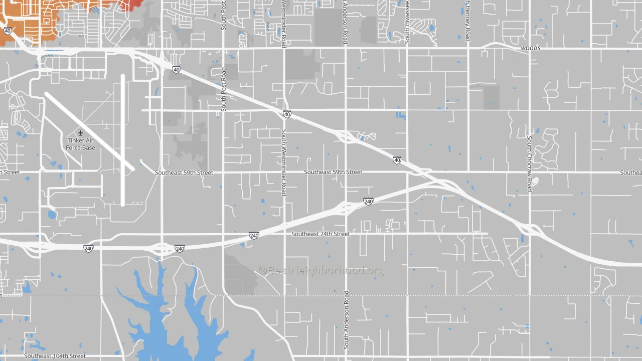 Transit Grade map of 73150, OK