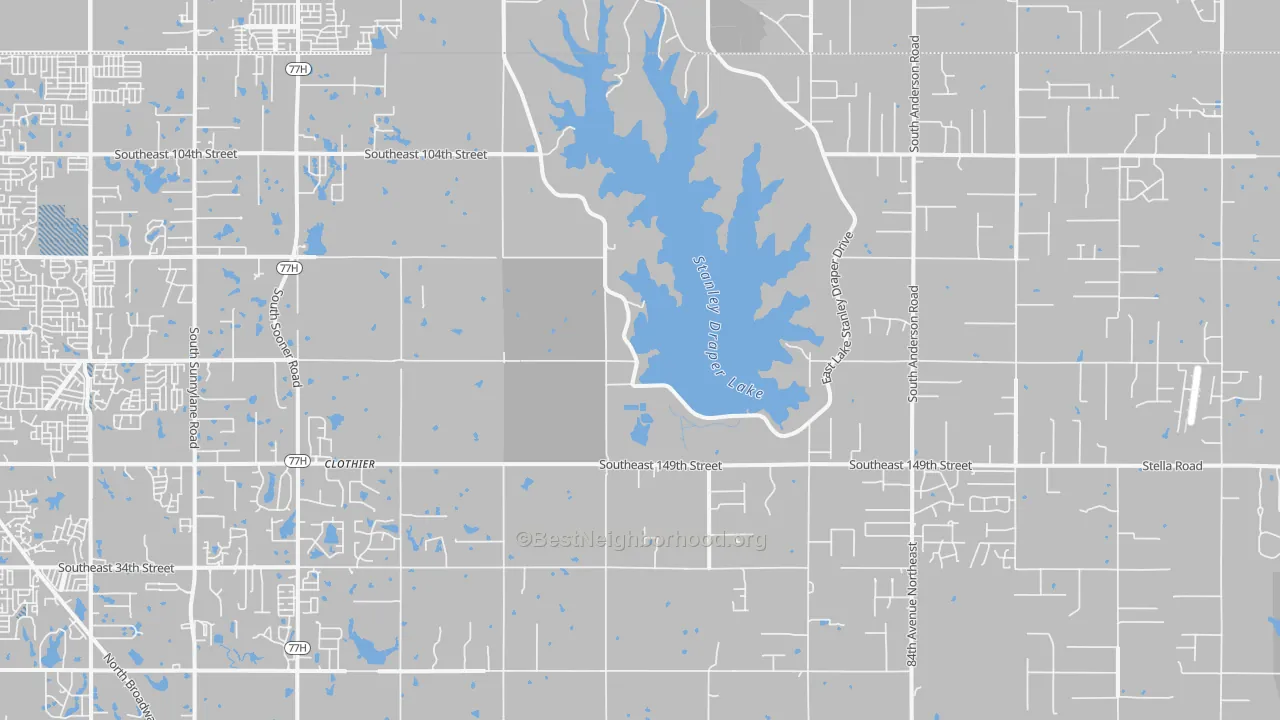 Transit Grade map of 73165, OK