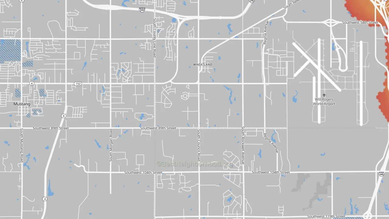 Transit Grade map of 73169, OK