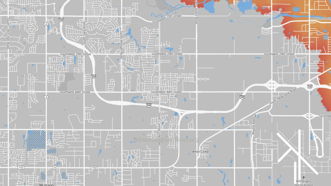 Transit Grade map of 73179, OK