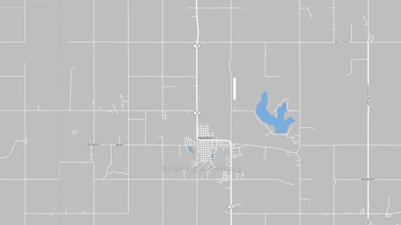 Transit Grade map of 73438, OK