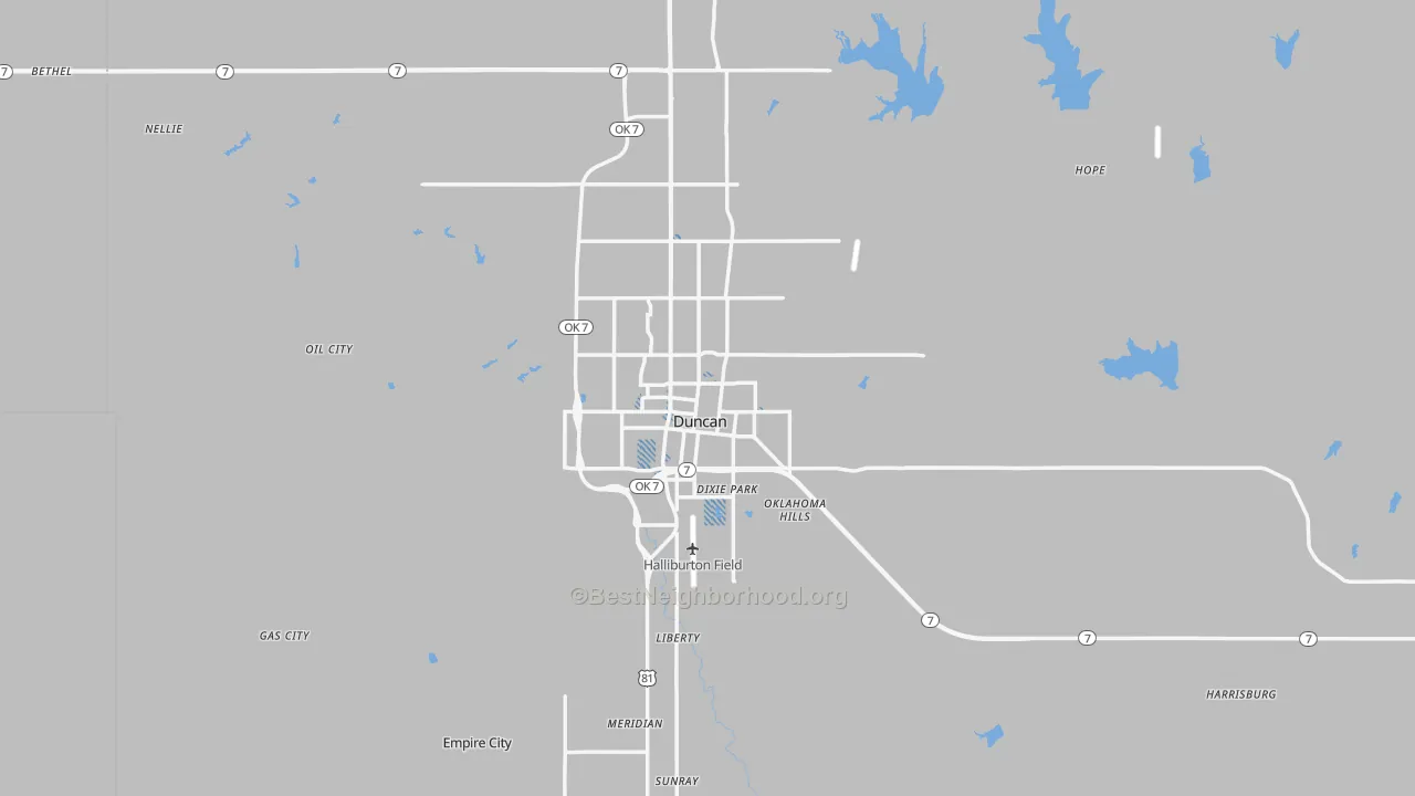 Transit Grade map of 73533, OK