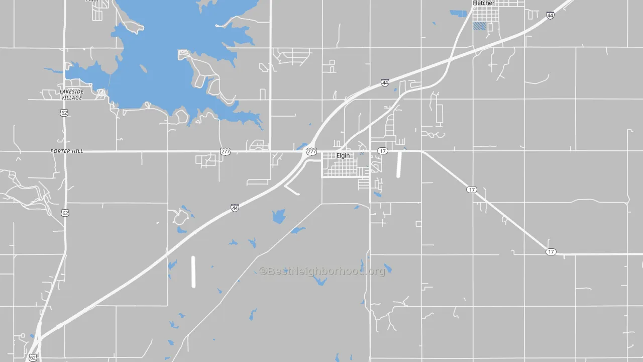 Transit Grade map of 73538, OK