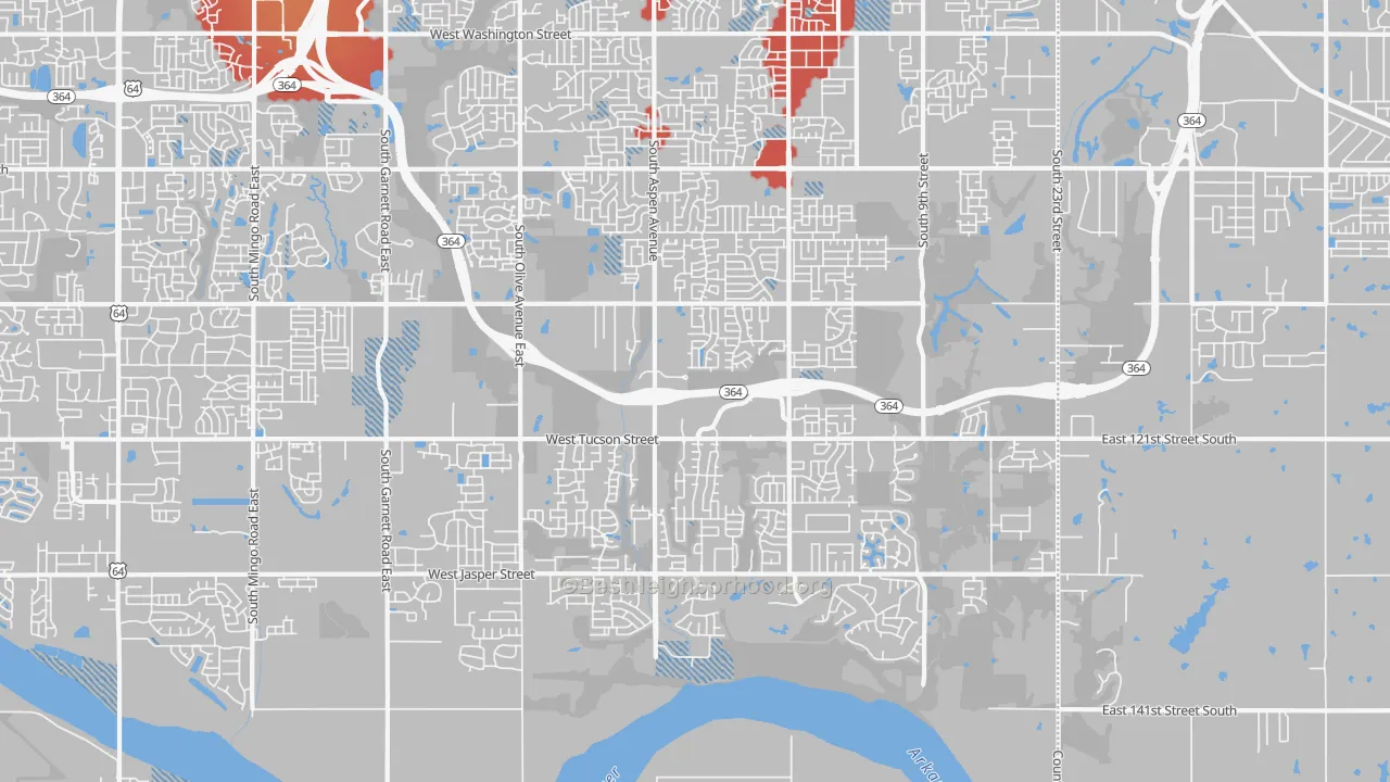Transit Grade map of 74011, OK