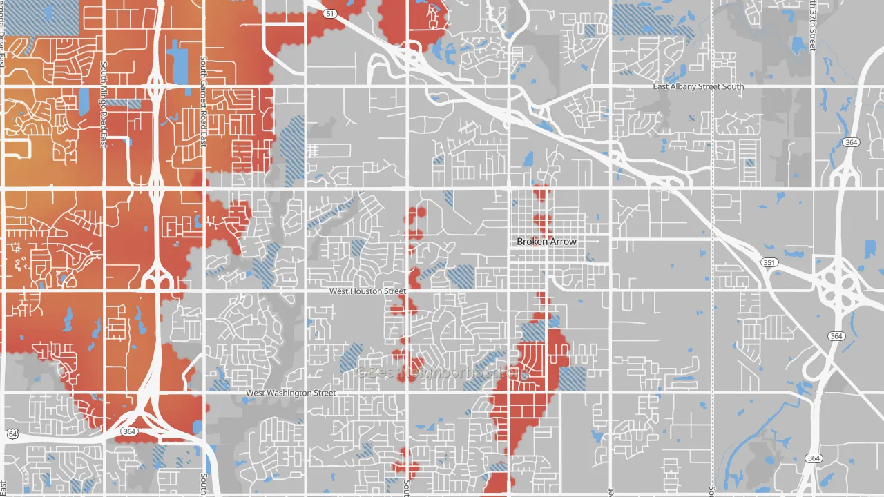 Transit Grade map of 74012, OK