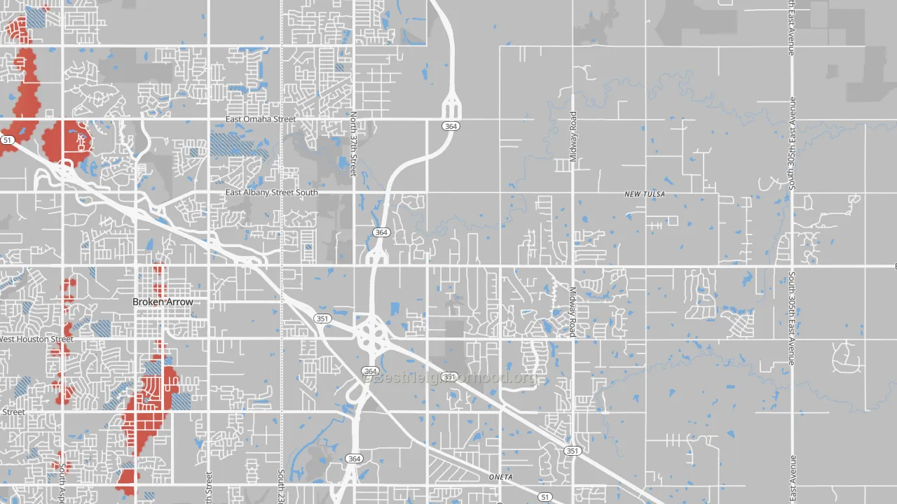 Transit Grade map of 74014, OK