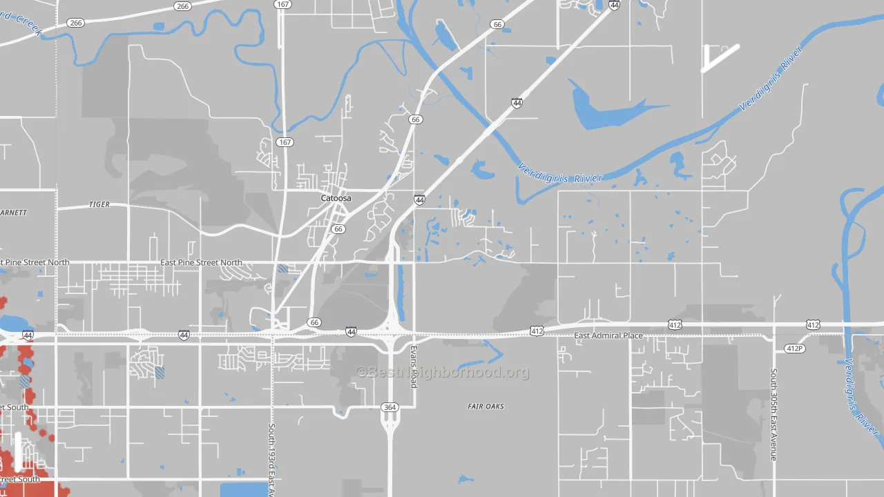 Transit Grade map of 74015, OK
