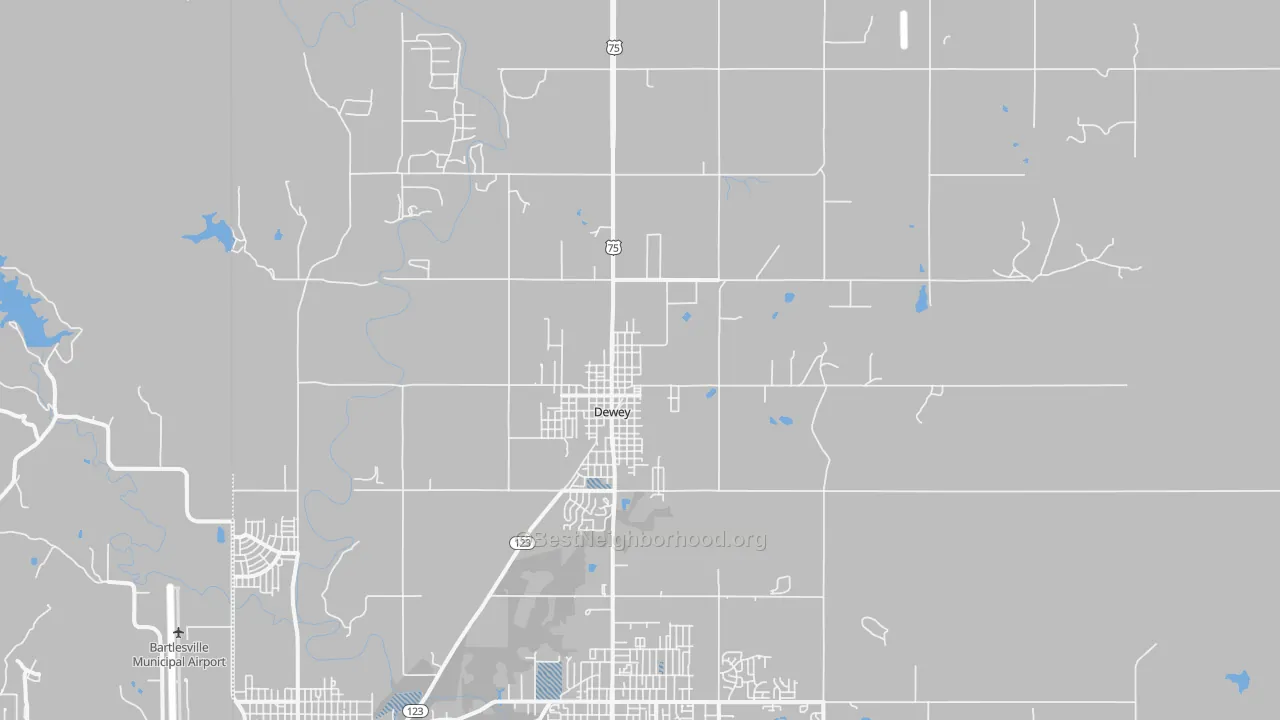 Transit Grade map of 74029, OK