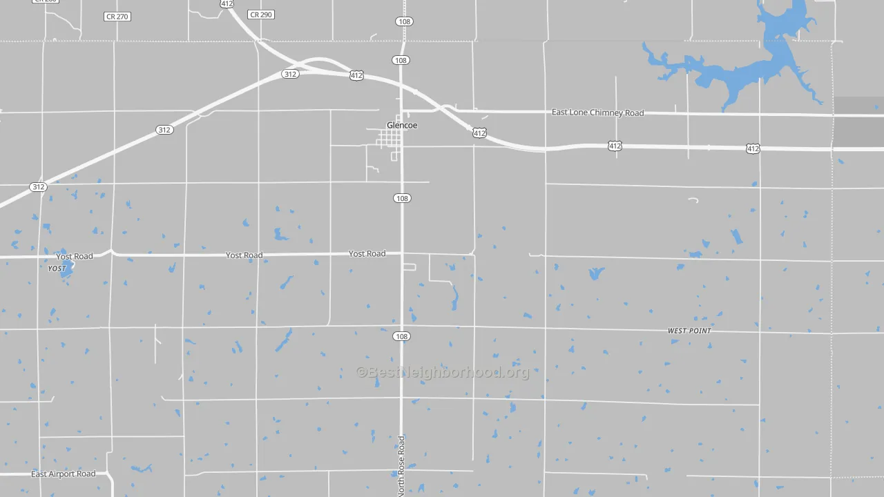 Transit Grade map of 74032, OK