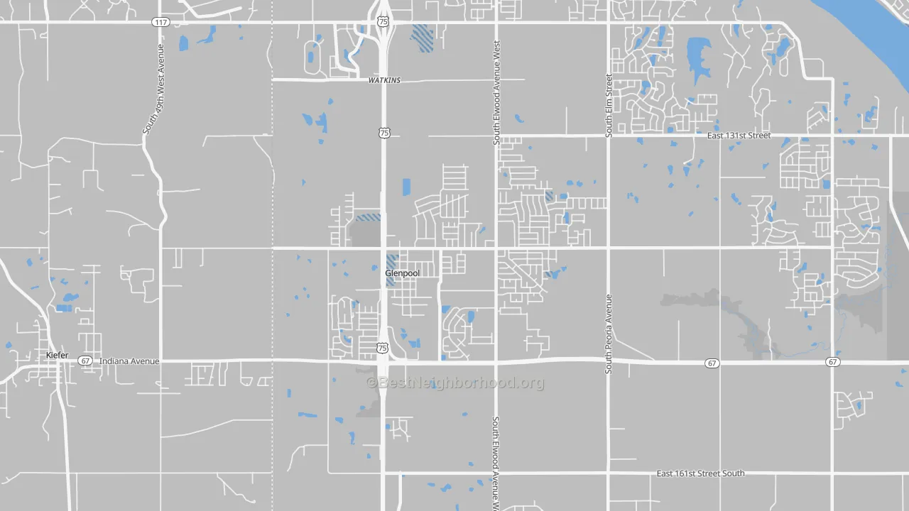 Transit Grade map of 74033, OK