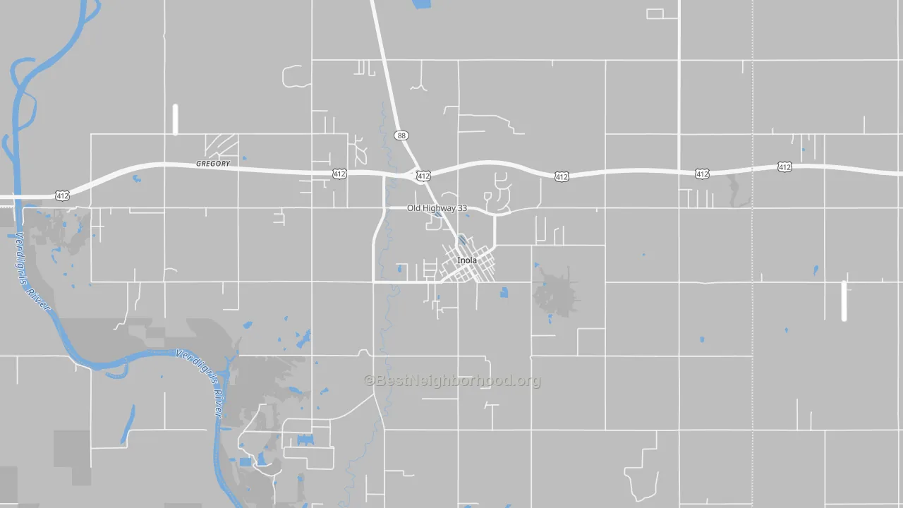 Transit Grade map of 74036, OK
