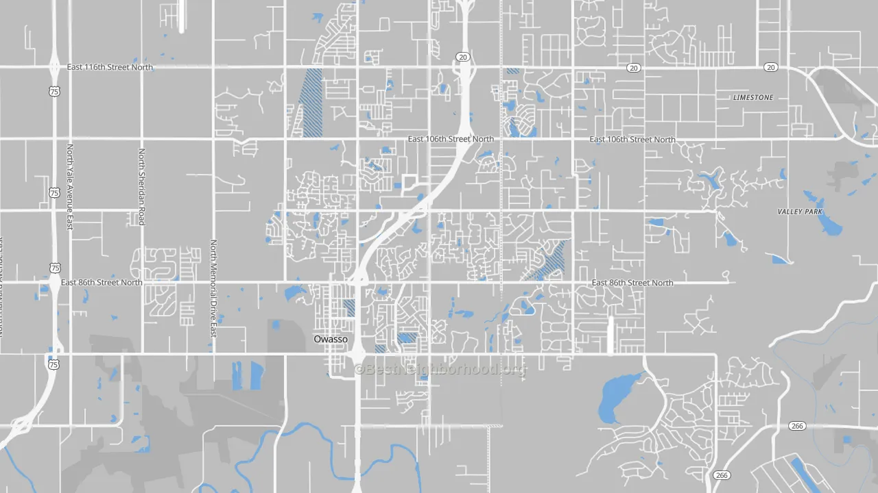 Transit Grade map of 74055, OK
