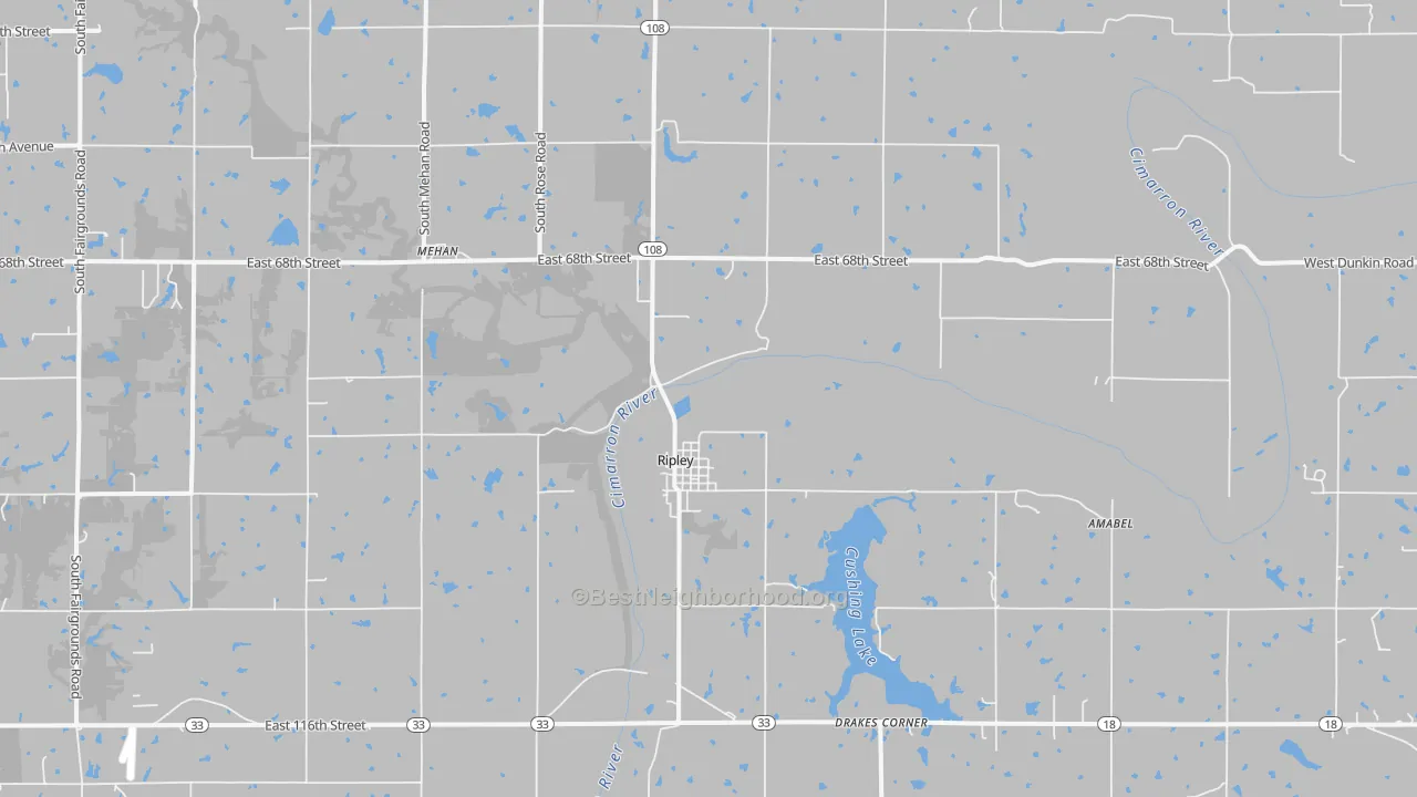 Transit Grade map of 74062, OK