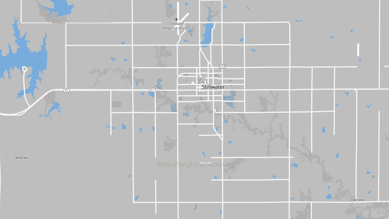 Transit Grade map of 74074, OK