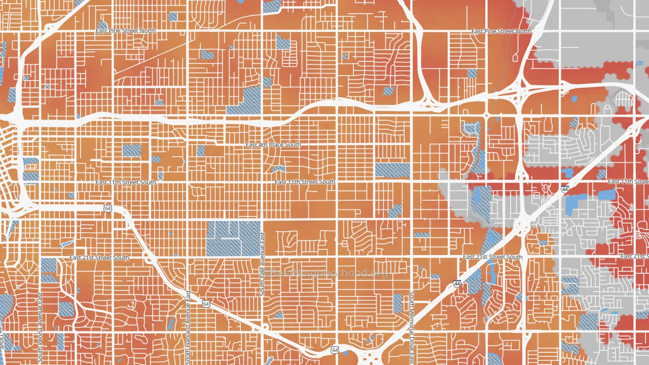 Transit Grade map of 74112, OK