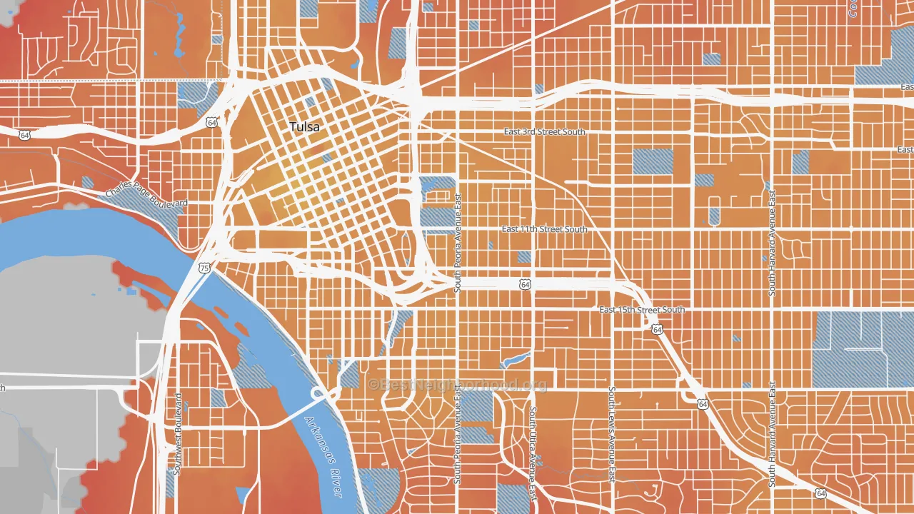 Transit Grade map of 74120, OK