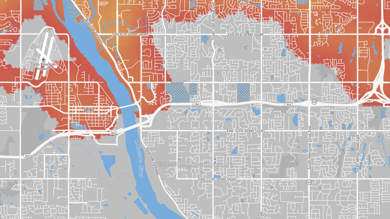Transit Grade map of 74137, OK