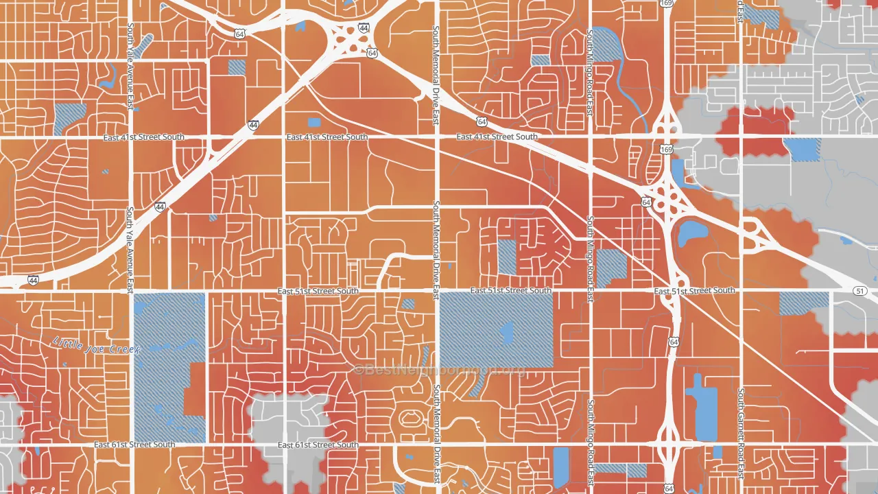 Transit Grade map of 74145, OK