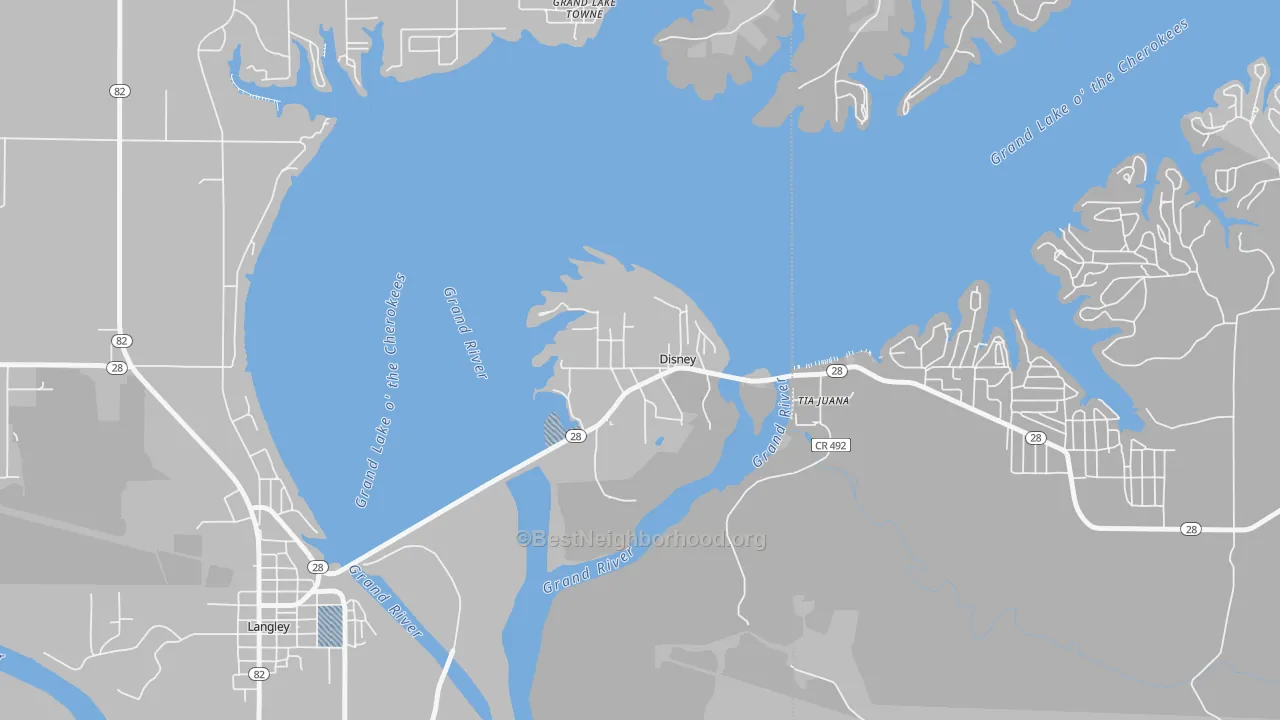 Transit Grade map of 74340, OK