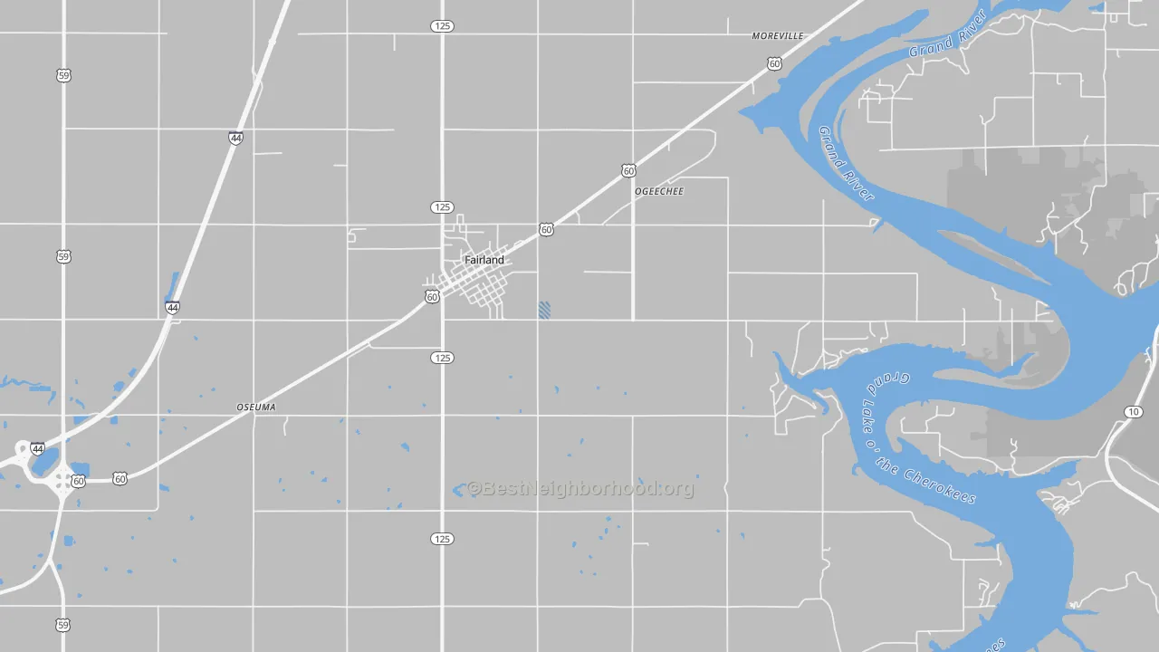 Transit Grade map of 74343, OK