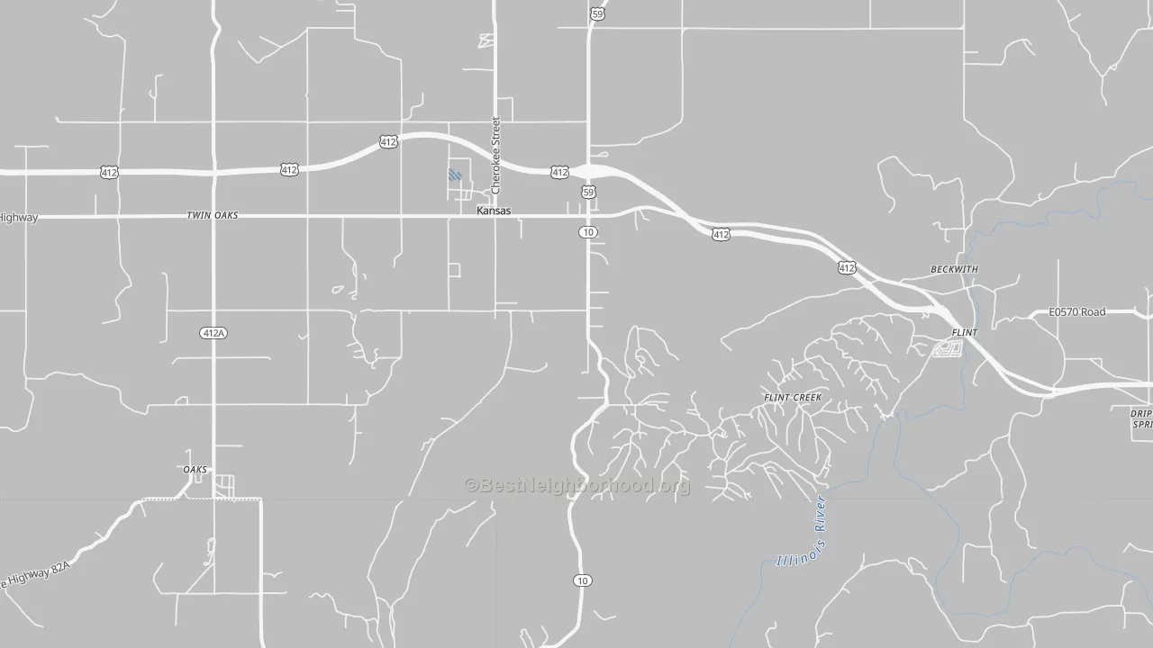 Transit Grade map of 74347, OK