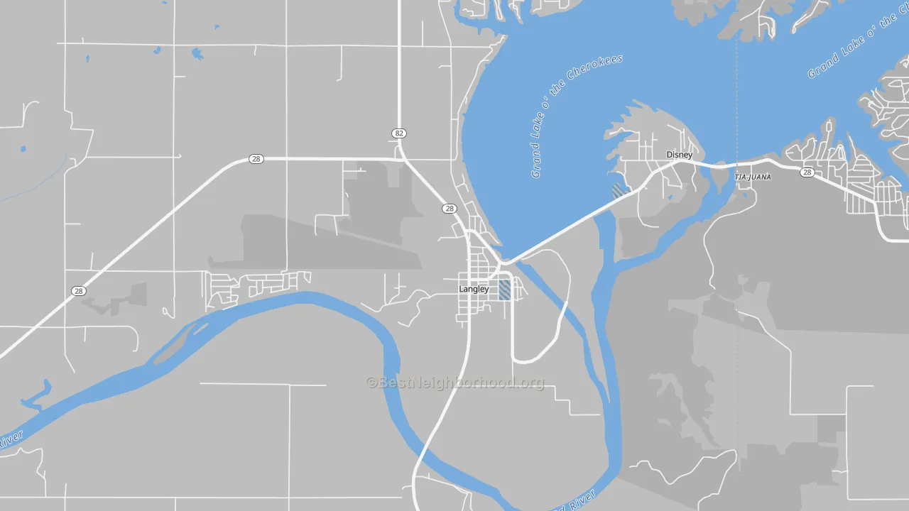 Transit Grade map of 74350, OK