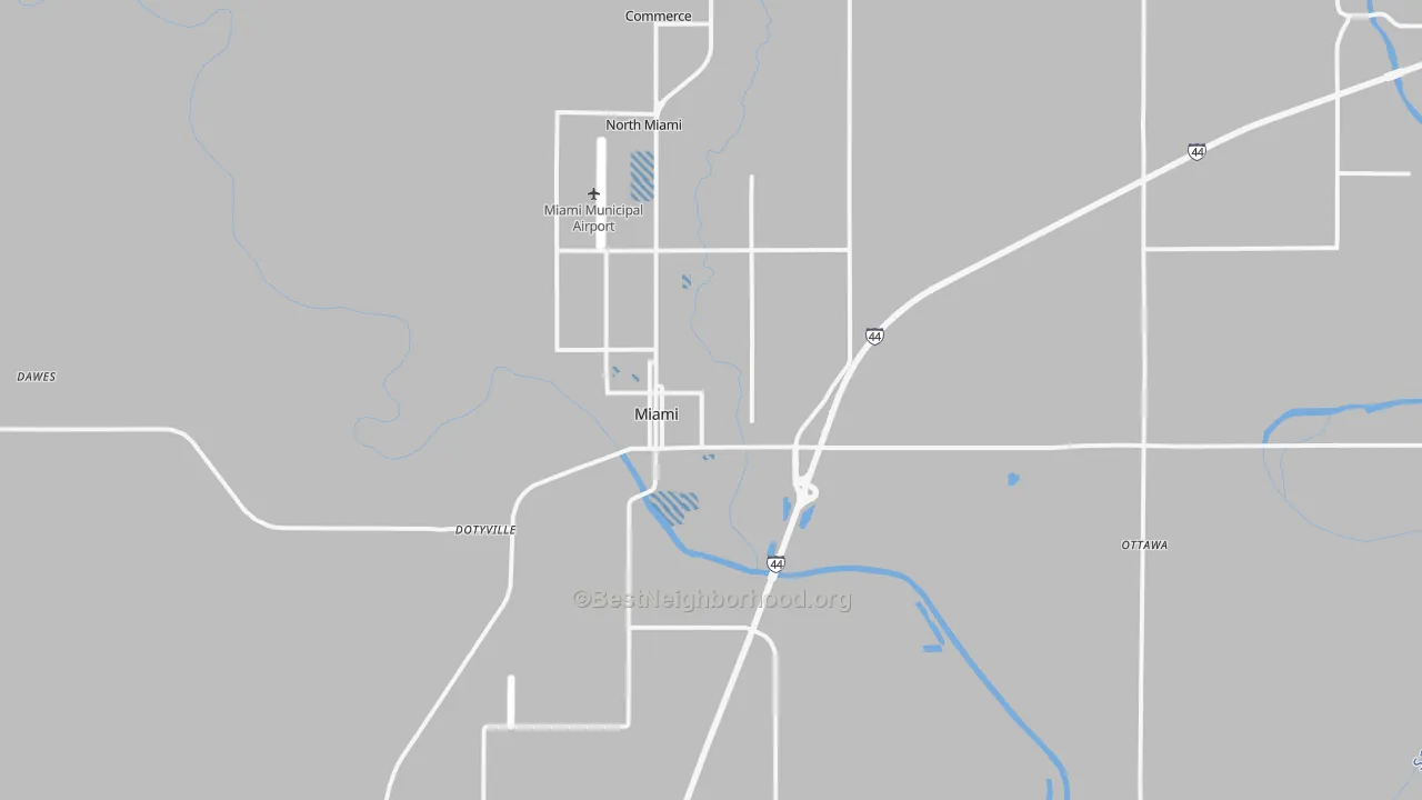 Transit Grade map of 74354, OK