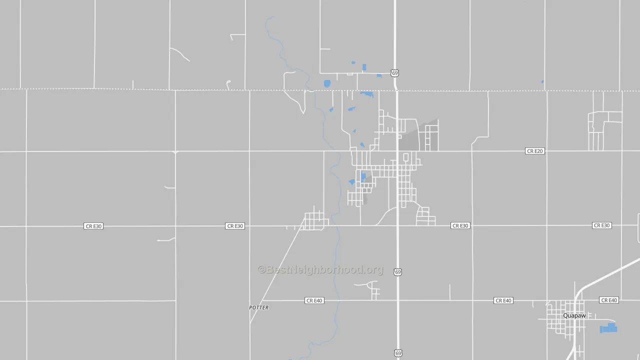 Transit Grade map of 74360, OK