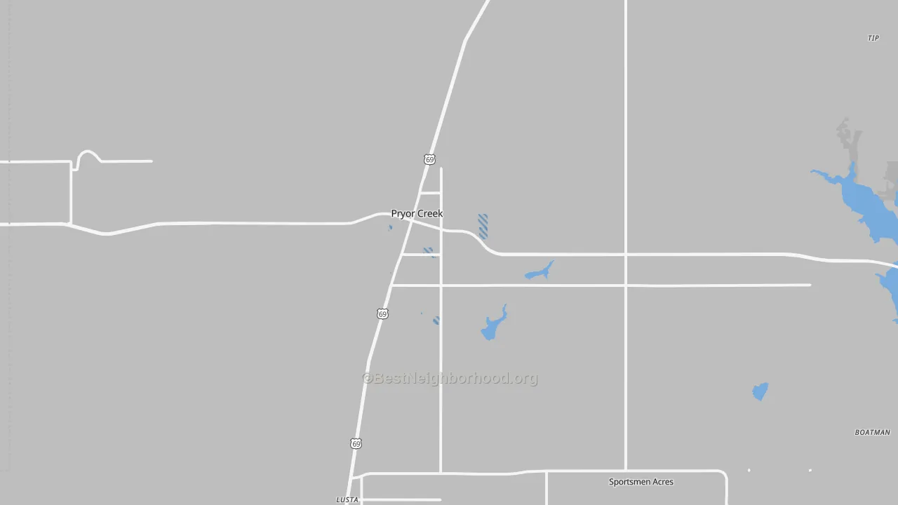 Transit Grade map of 74361, OK