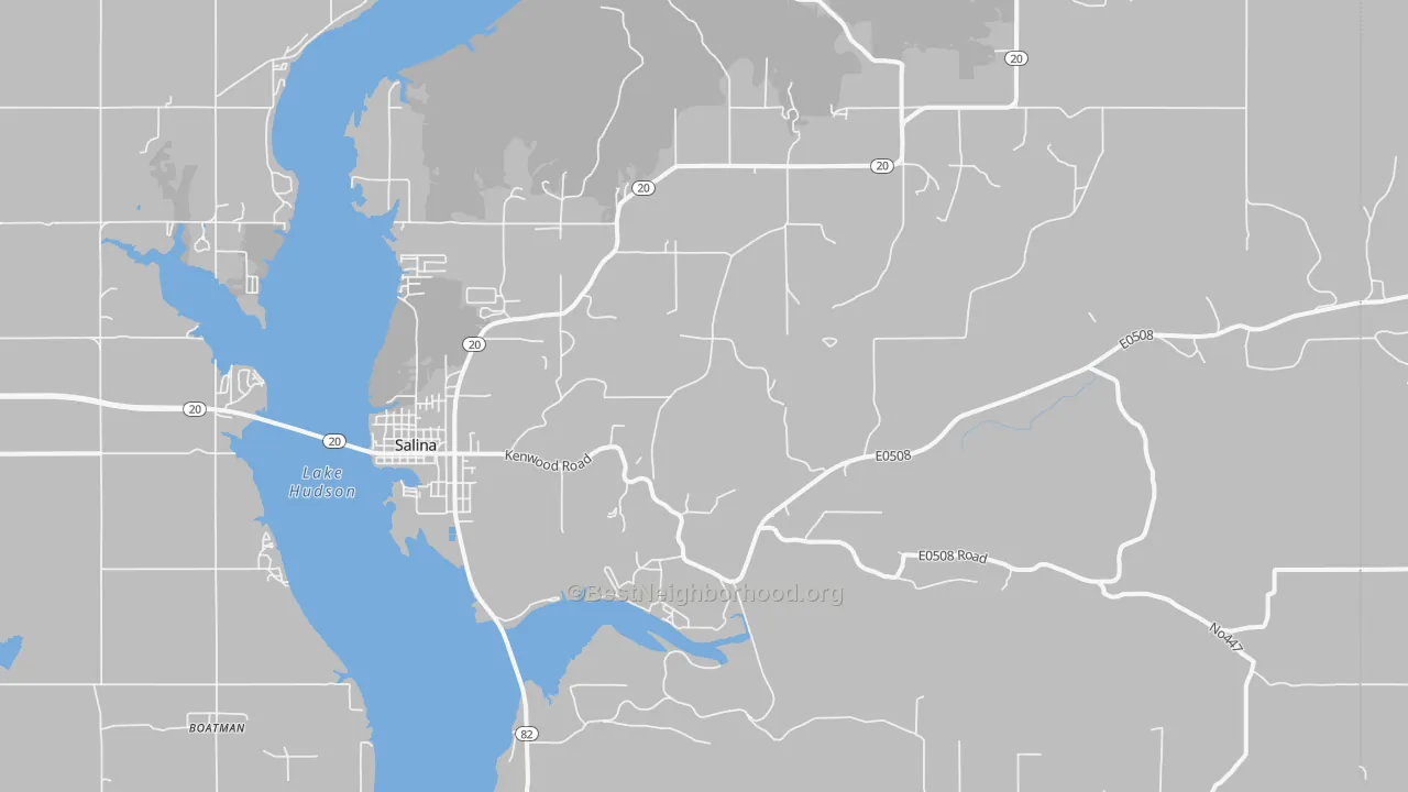 Transit Grade map of 74365, OK