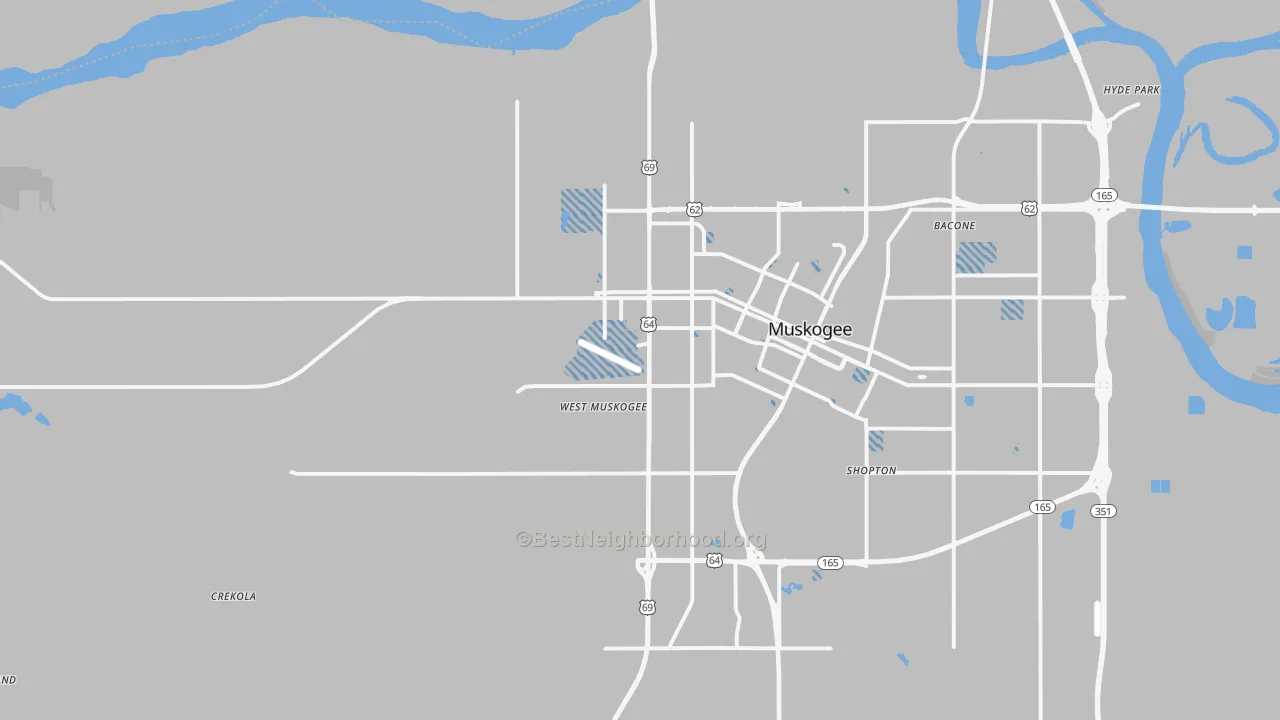 Transit Grade map of 74401, OK