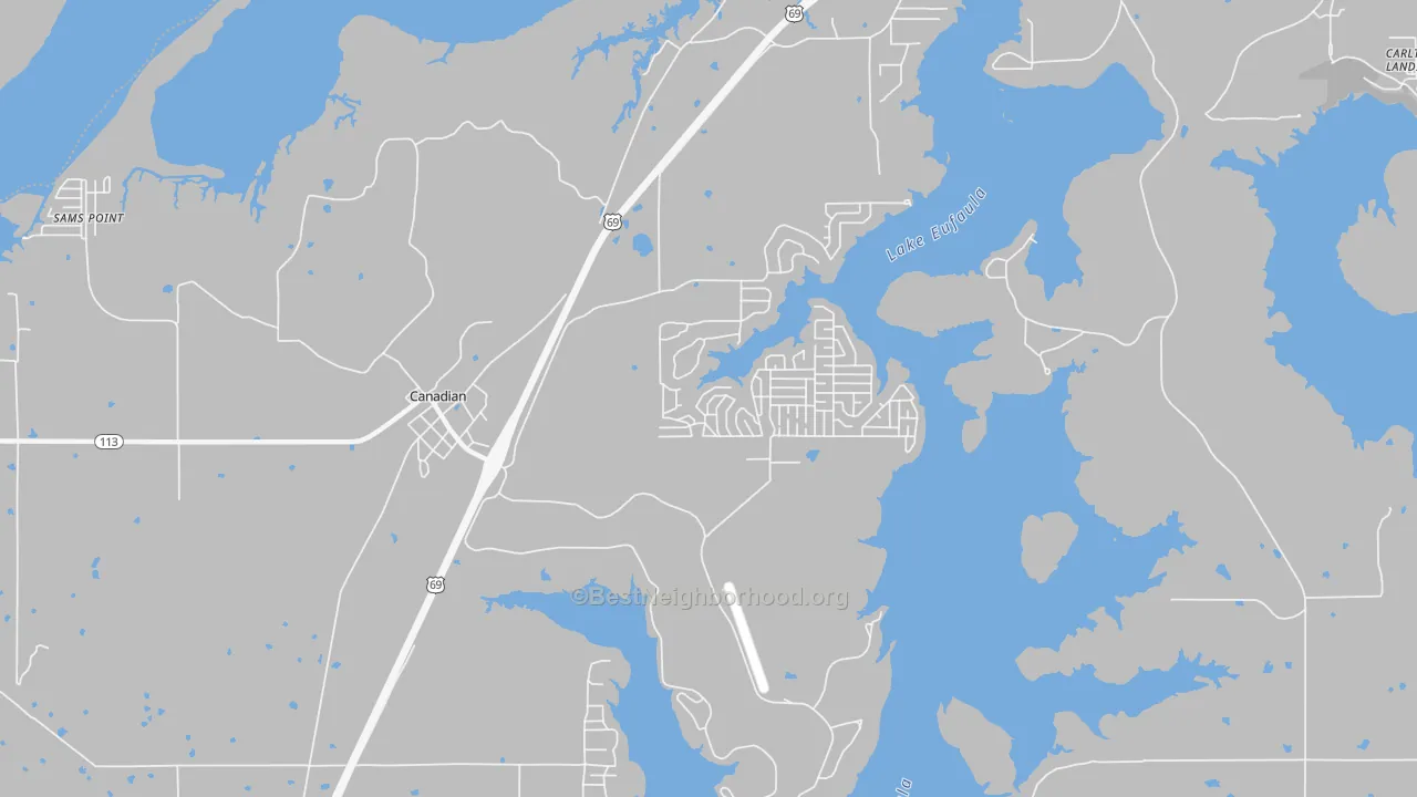 Transit Grade map of 74425, OK