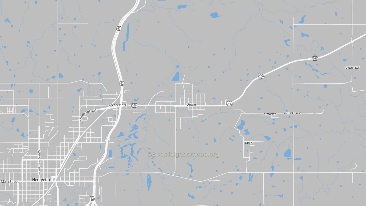 Transit Grade map of 74431, OK