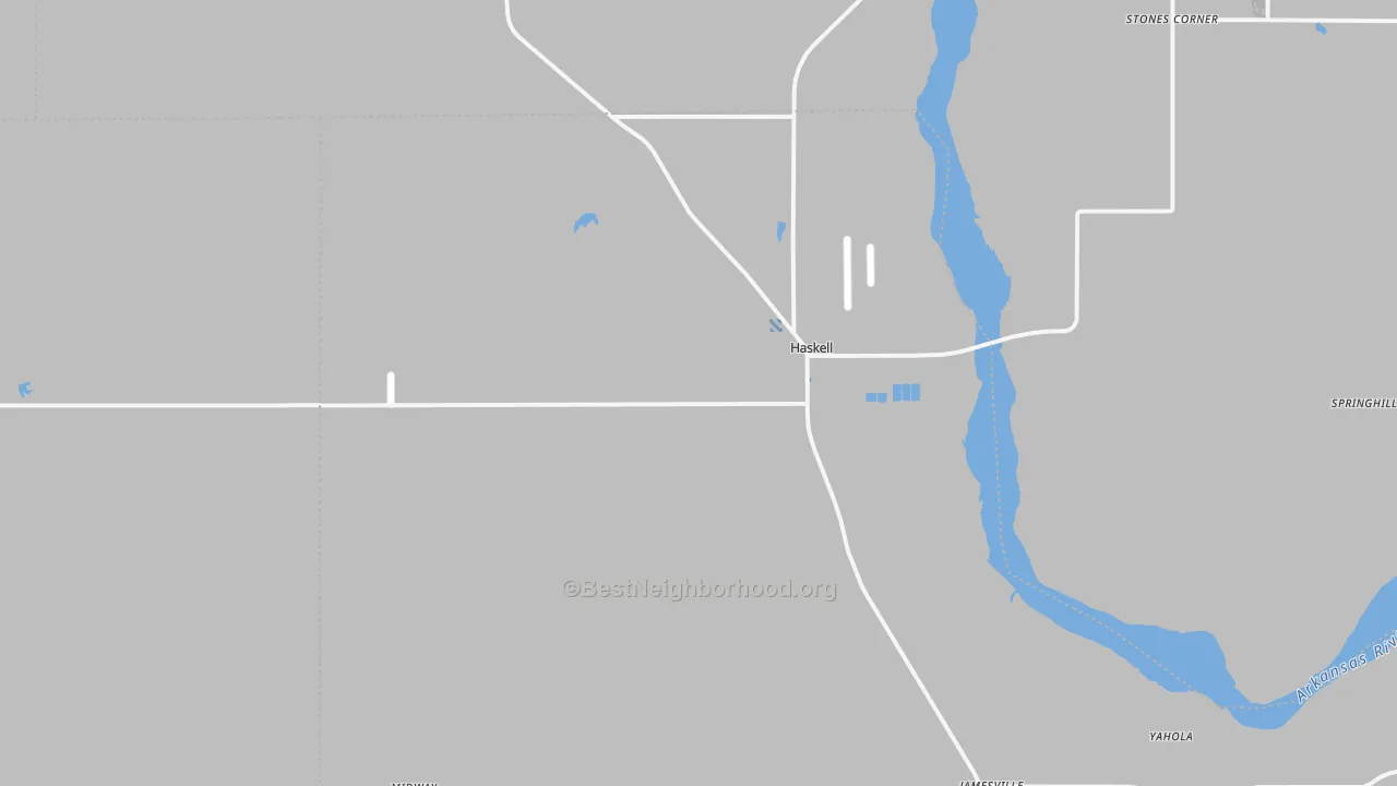 Transit Grade map of 74436, OK
