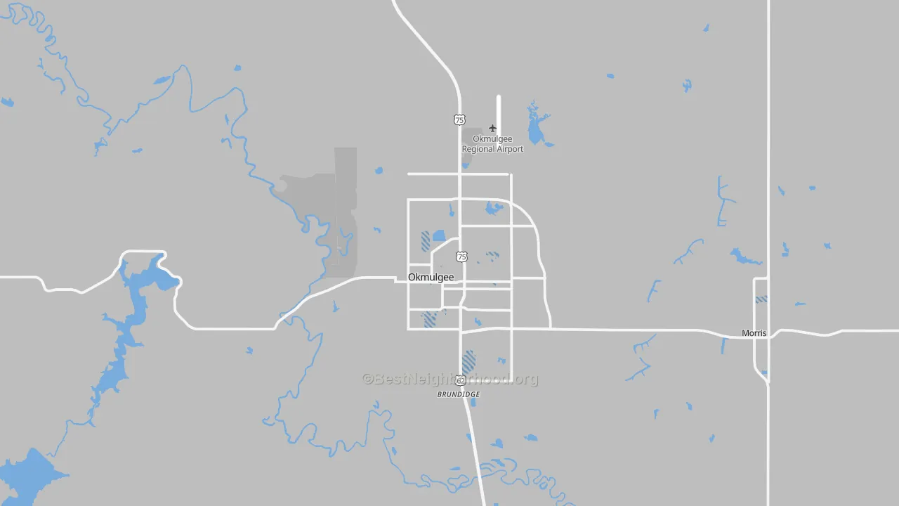 Transit Grade map of 74447, OK