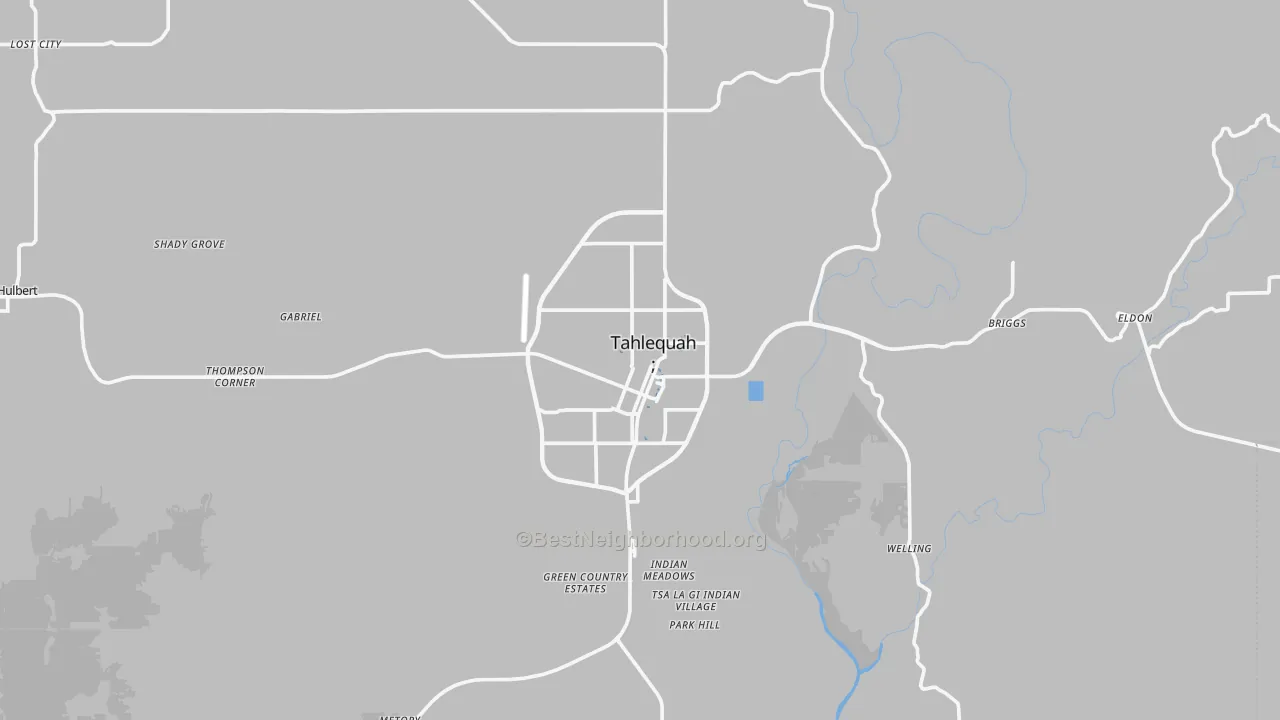 Transit Grade map of 74464, OK