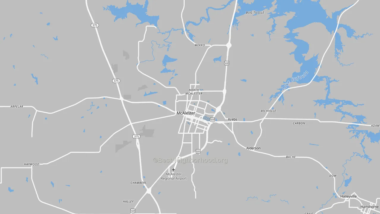 Transit Grade map of 74501, OK