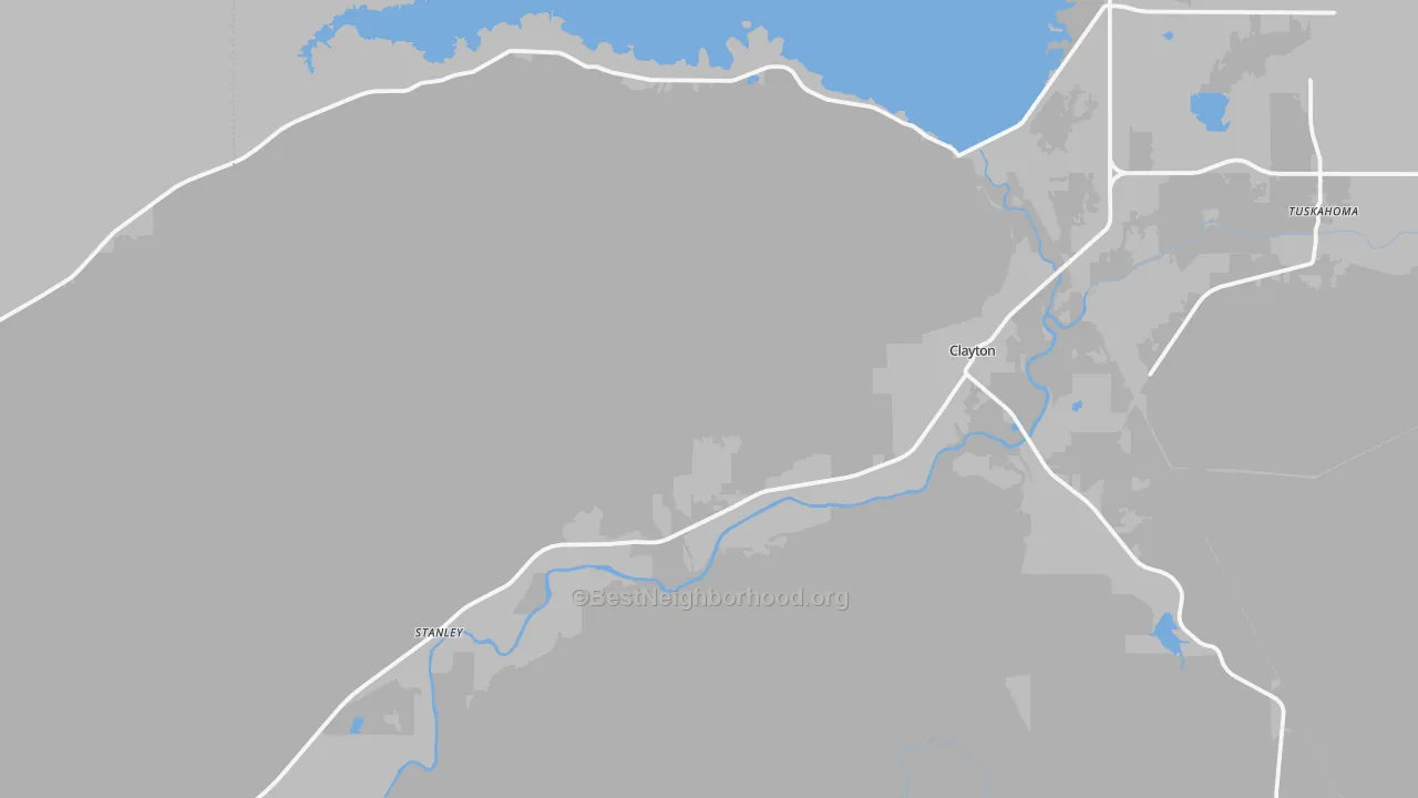 Transit Grade map of 74536, OK